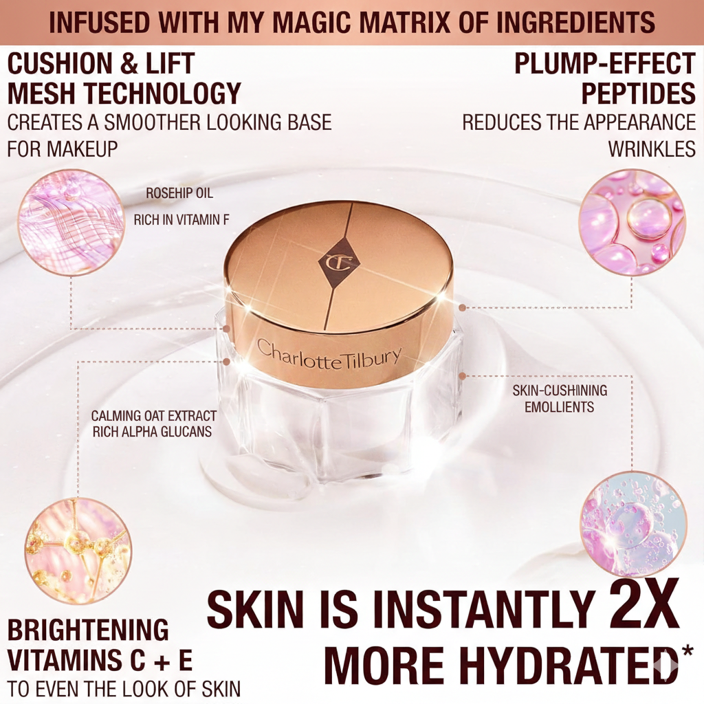 Charlotte Tilbury Magic Cream Face Moisturizer benefits