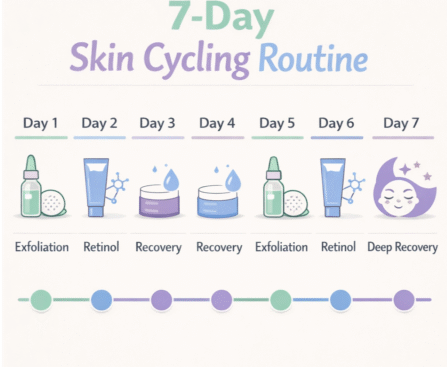 skin cycling infographic