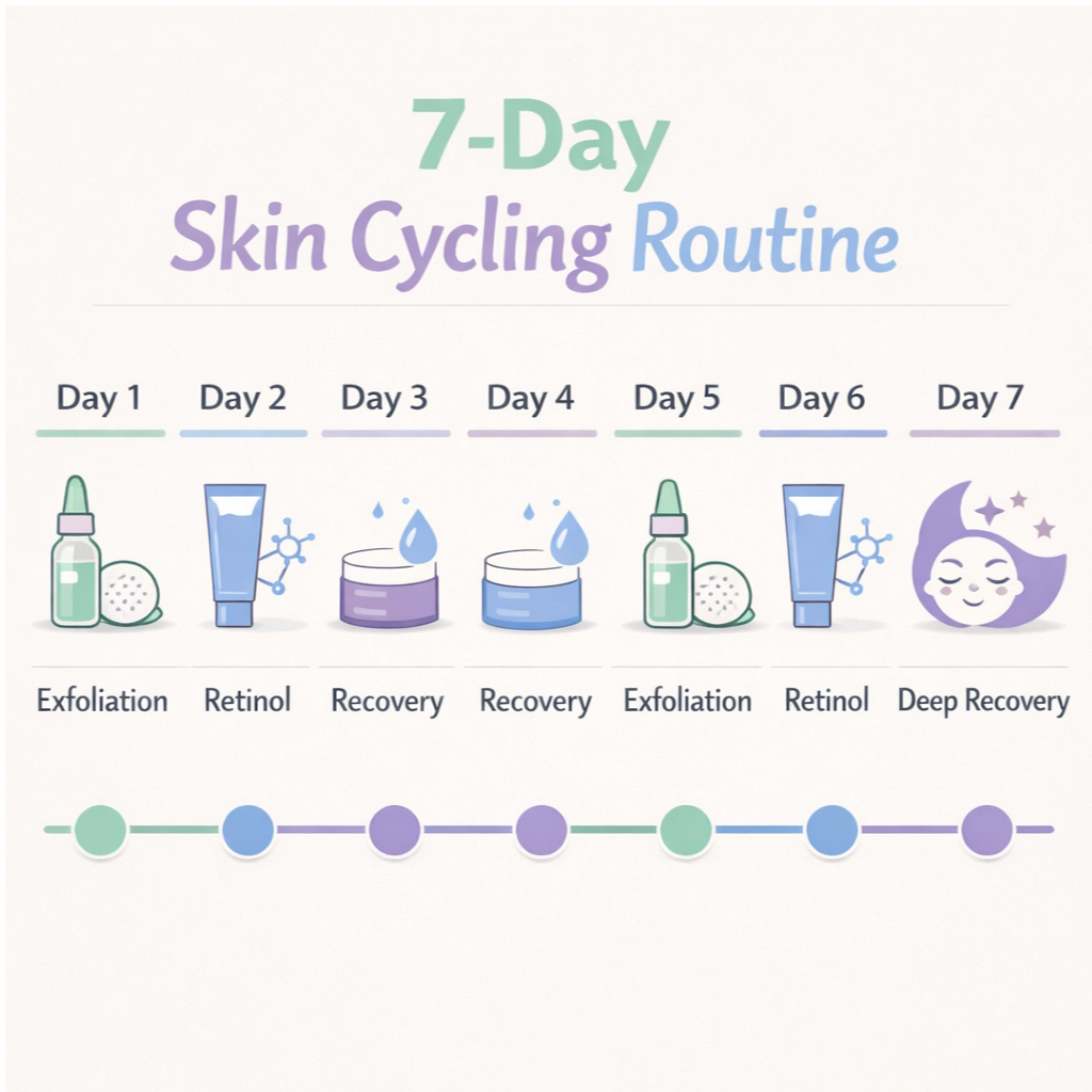skin cycling infographic