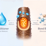 Close-up of a strong hair strand showing elasticity and resistance to breakage.