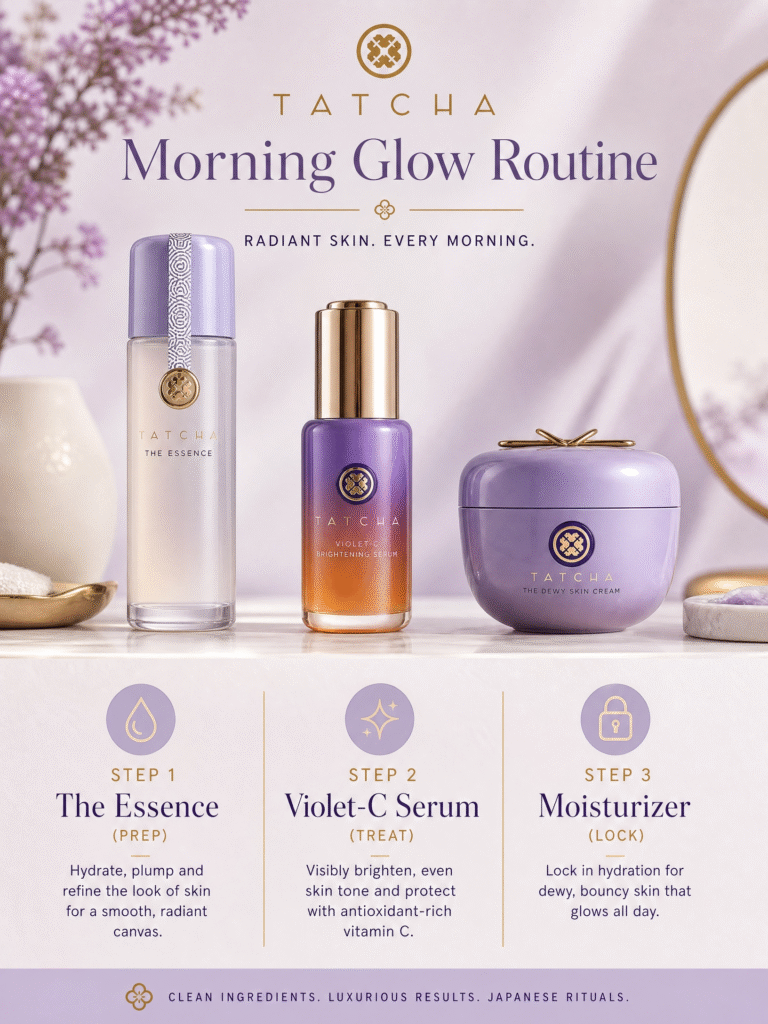 Tatcha Morning Glow Routine | 3 Steps to Radiant Skin