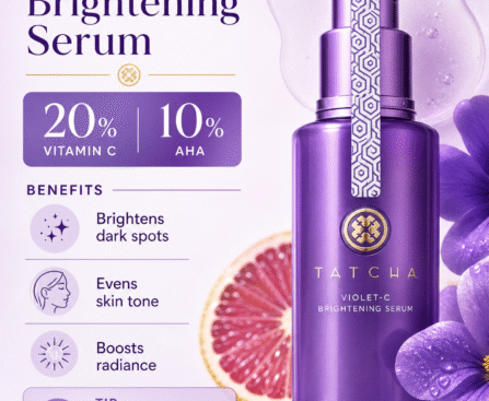 Tatcha Violet-C Brightening Serum | 20% Vitamin C + 10% AHA