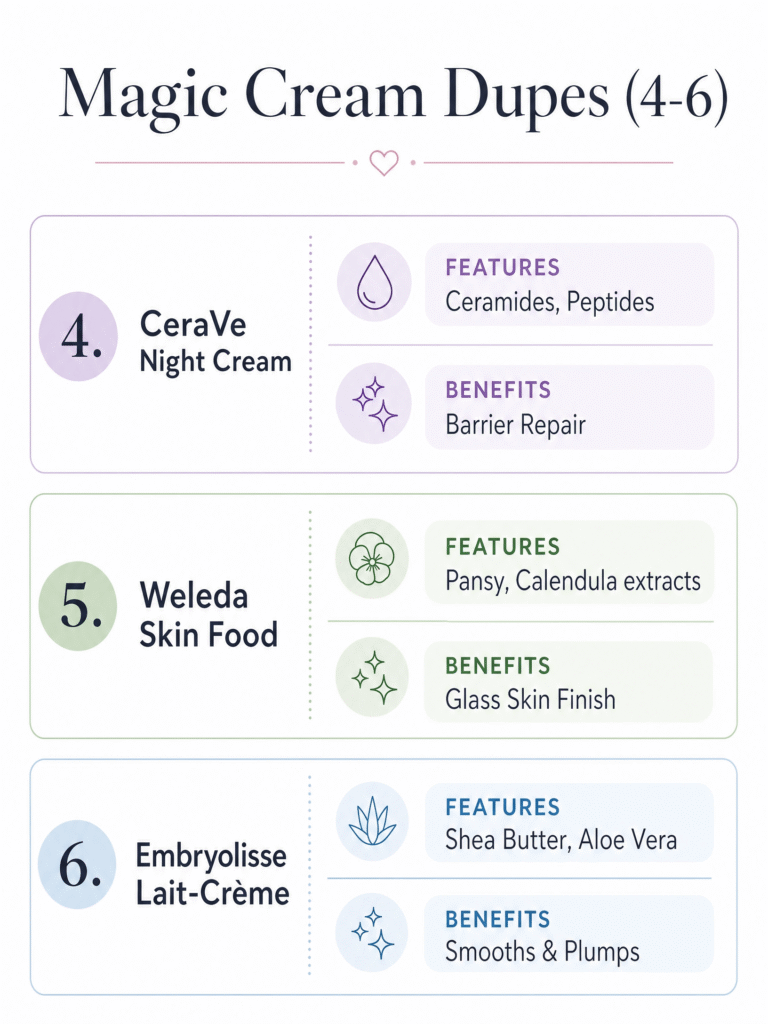 Looking for affordable alternatives to Charlotte Tilbury's Magic Cream? Discover the key features and skin benefits of Revolution Pro, e.l.f. Holy Hydration, and Astral moisturiser.